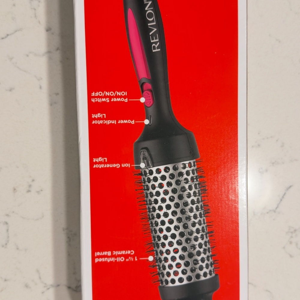 Revlon Black and Pink Round Hot Air Brush